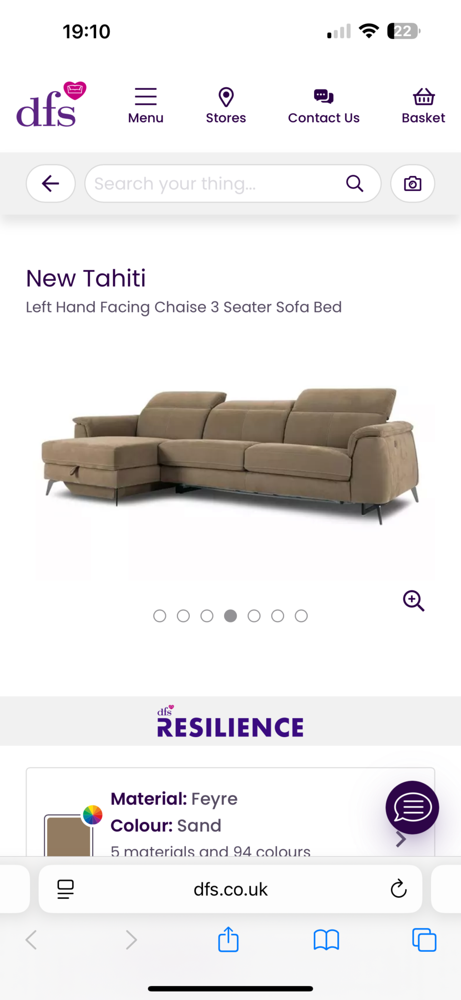 Dfs corner sofa bed still on warranty!