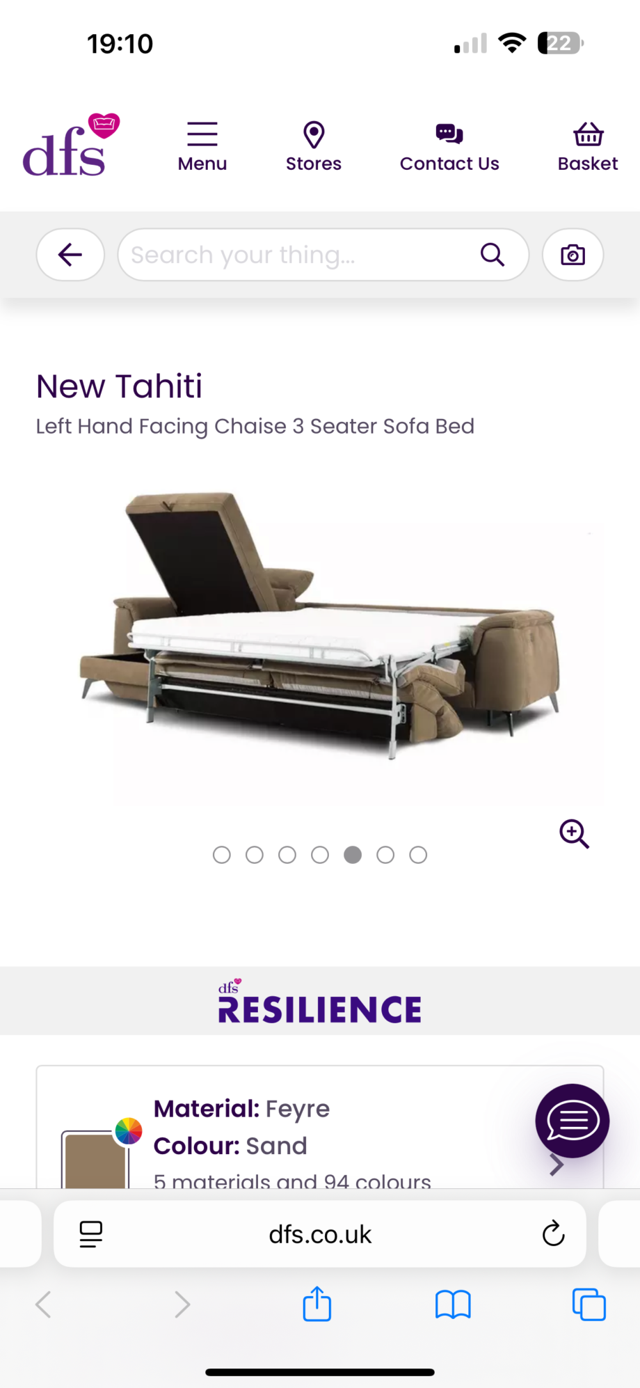 Dfs corner sofa bed still on warranty!