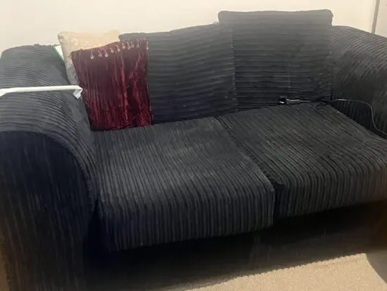 Black 2 seater sofa