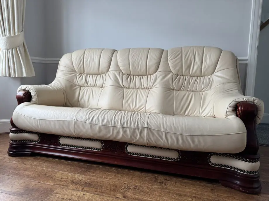 Three Piece Italian Leather Suite