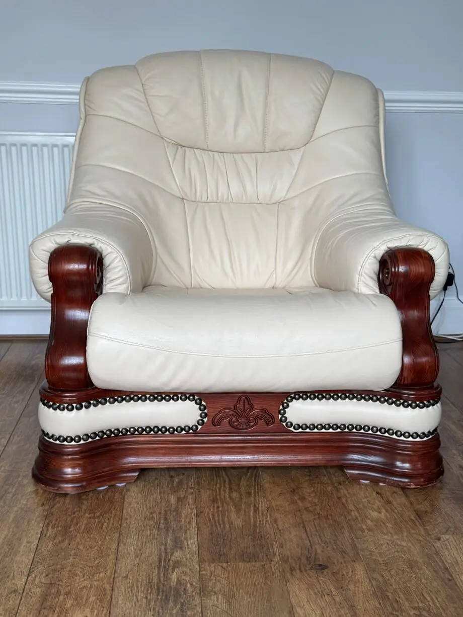 Three Piece Italian Leather Suite