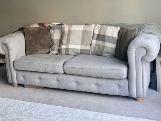 DFS grey 3 seater sofa