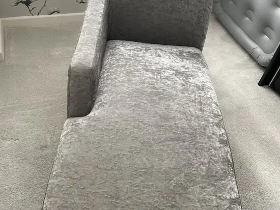 Grey/Silver Chaise Lounge