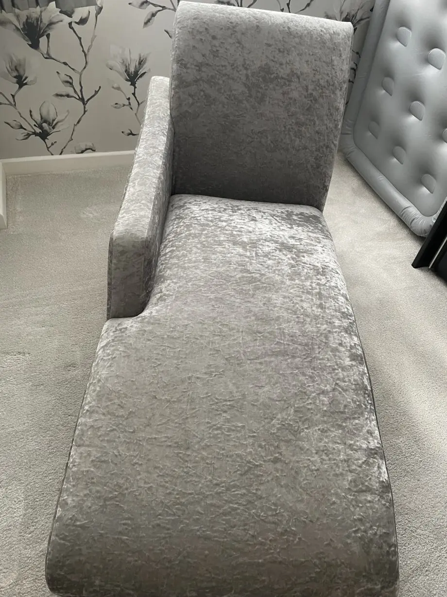 Grey/Silver Chaise Lounge