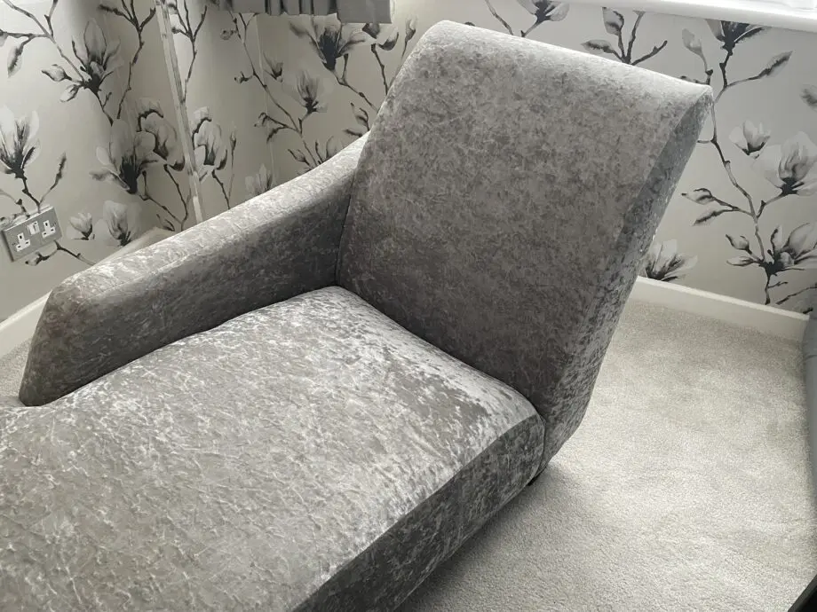 Grey/Silver Chaise Lounge