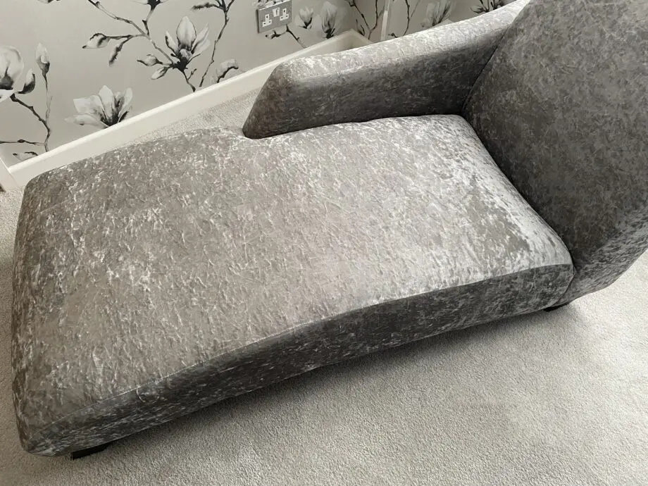 Grey/Silver Chaise Lounge