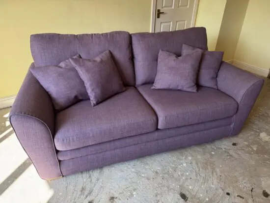 DFS Pink Purple 3 Seater Sofa