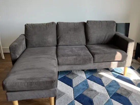 Dunelm Jacob Cord Compact Corner Sofa – great Condition