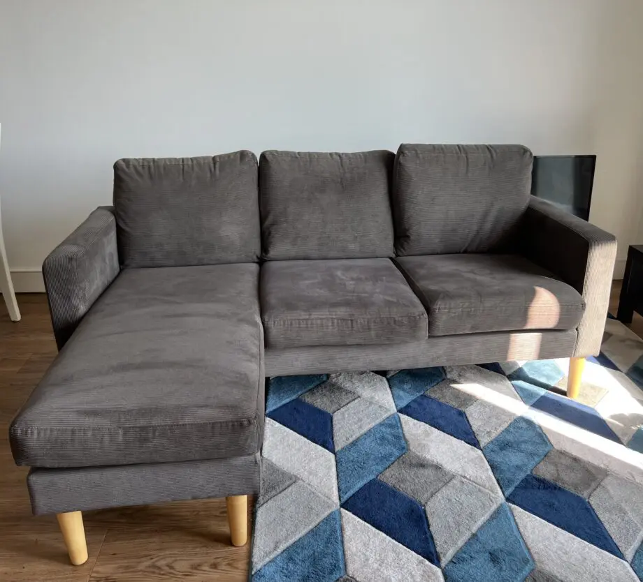 Dunelm Jacob Cord Compact Corner Sofa – great Condition