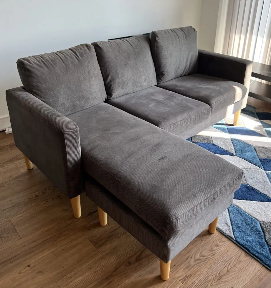 Dunelm Jacob Cord Compact Corner Sofa – great Condition