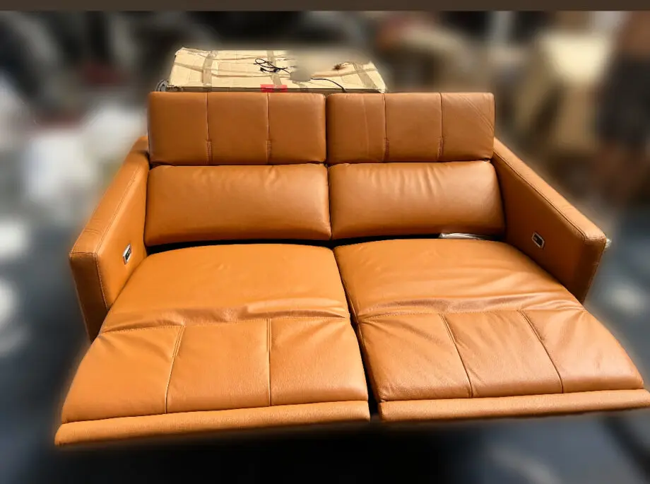 Isla leather loveseat sofa