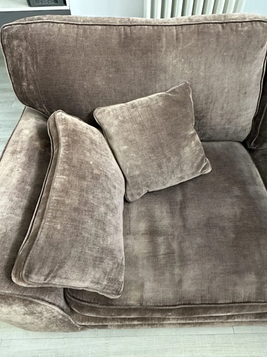 DFS brown real feather sofa