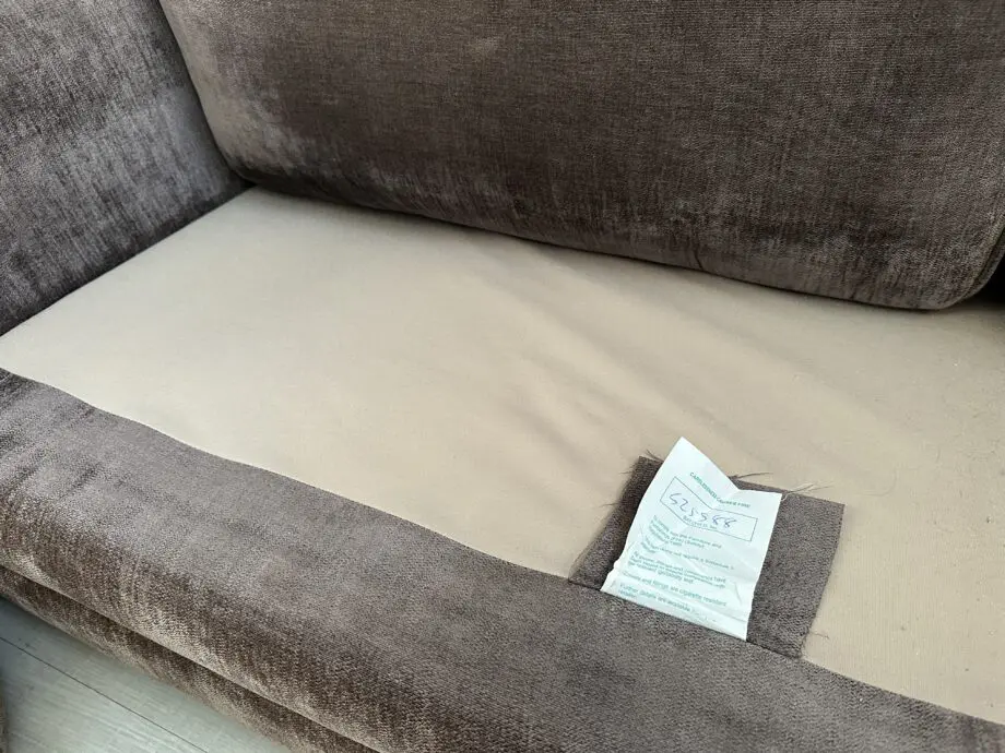 DFS brown real feather sofa
