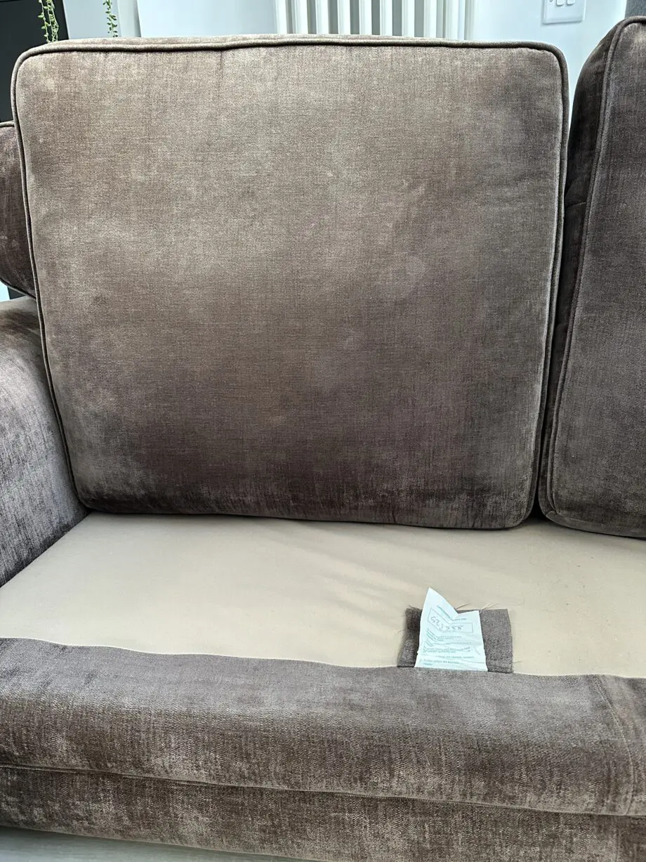 DFS brown real feather sofa