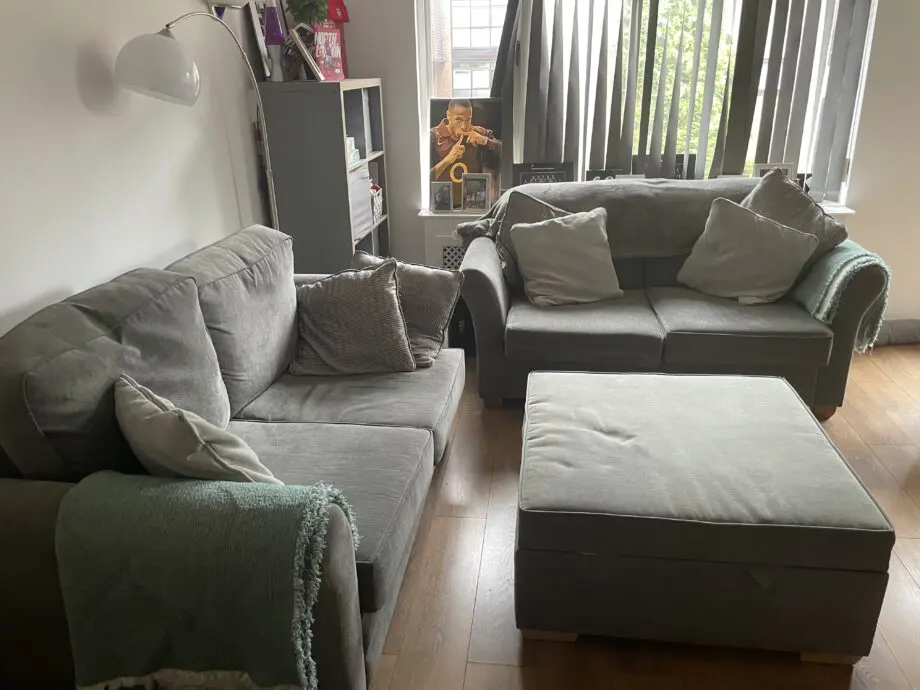 2 X matching grey sofas for sale (2-3 seaters)