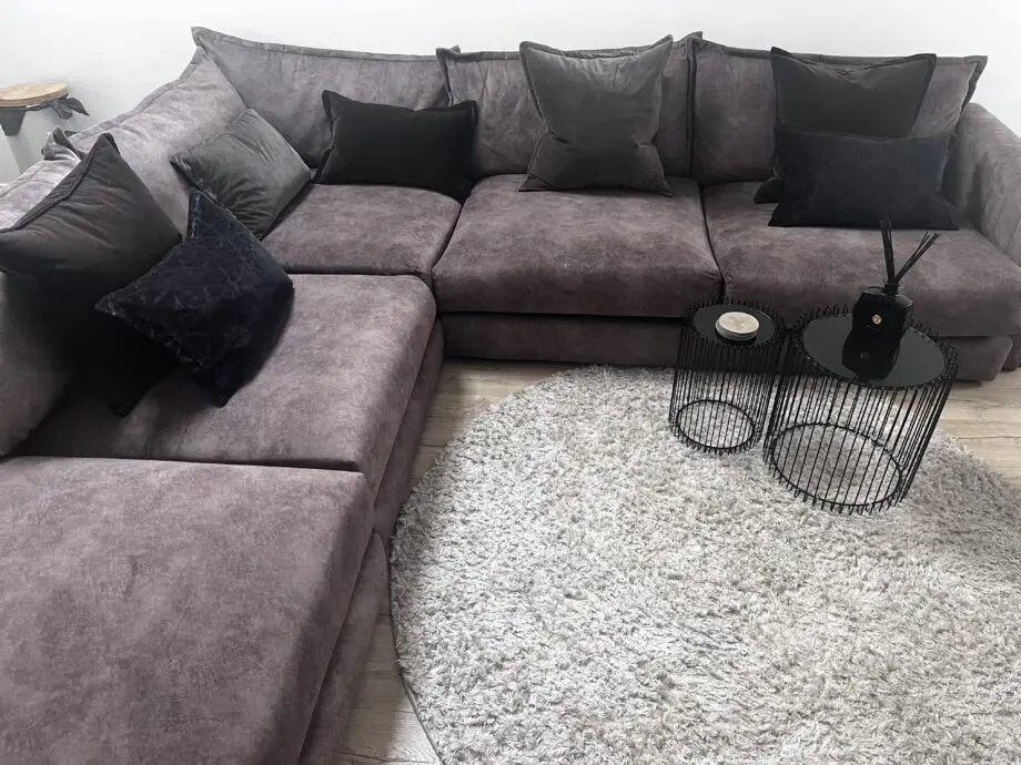 DFS Devine corner sofa in chocolate