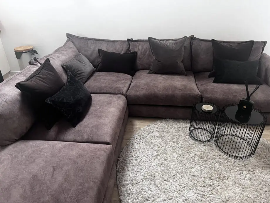 DFS Devine corner sofa in chocolate