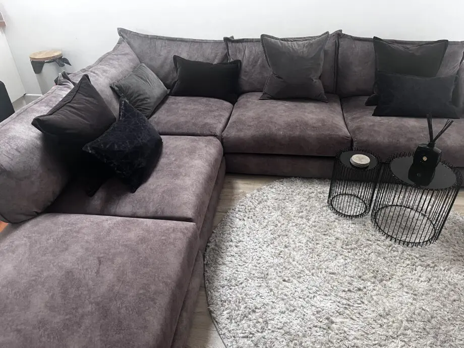 DFS Devine corner sofa in chocolate
