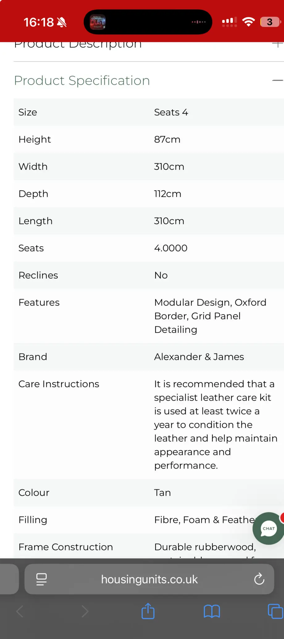 Tod Camel Leather Corner Group by Alexander & James