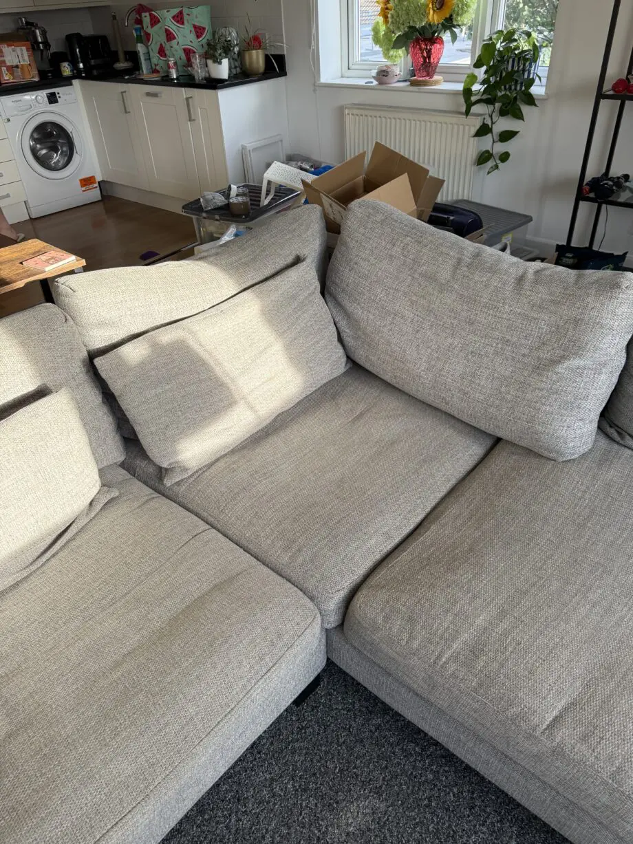 Dwell Lugano Grey Left Hand Facing Arm 3 Piece Open End Corner Sofa