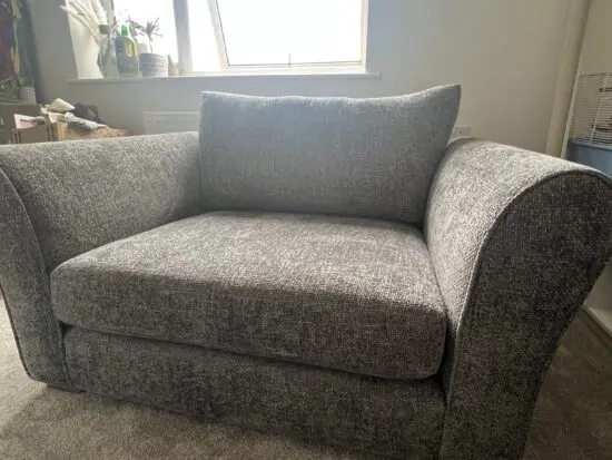 DFS Saphina Cuddler Sofa/Chair Grey