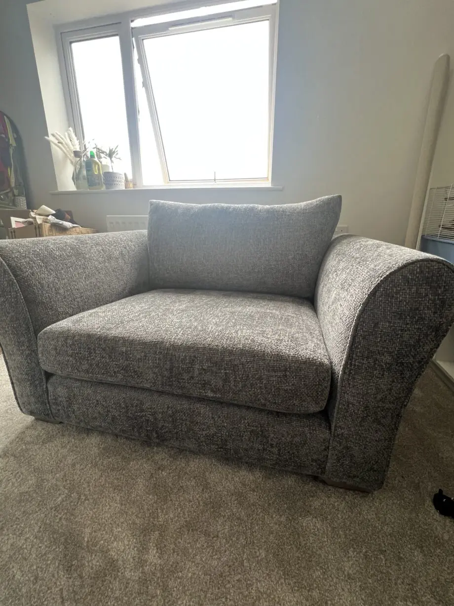 DFS Saphina Cuddler Sofa/Chair Grey