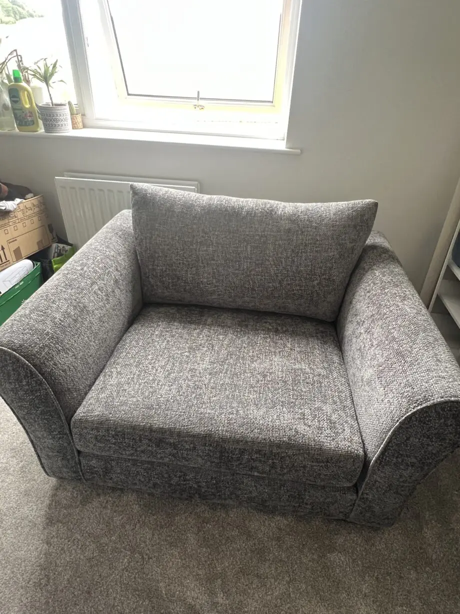 DFS Saphina Cuddler Sofa/Chair Grey