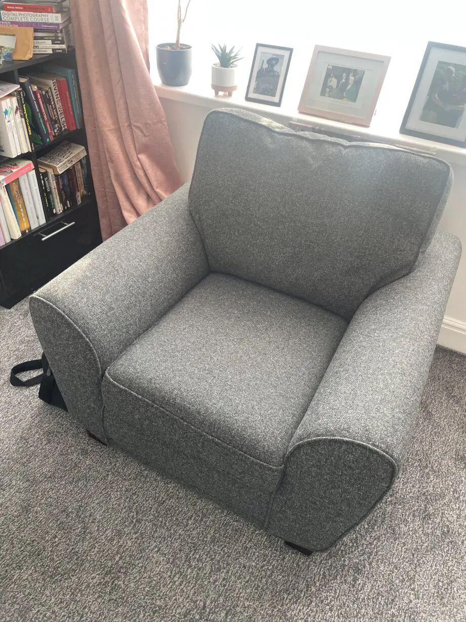 DFS 2 seater corner sofa and matching armchair