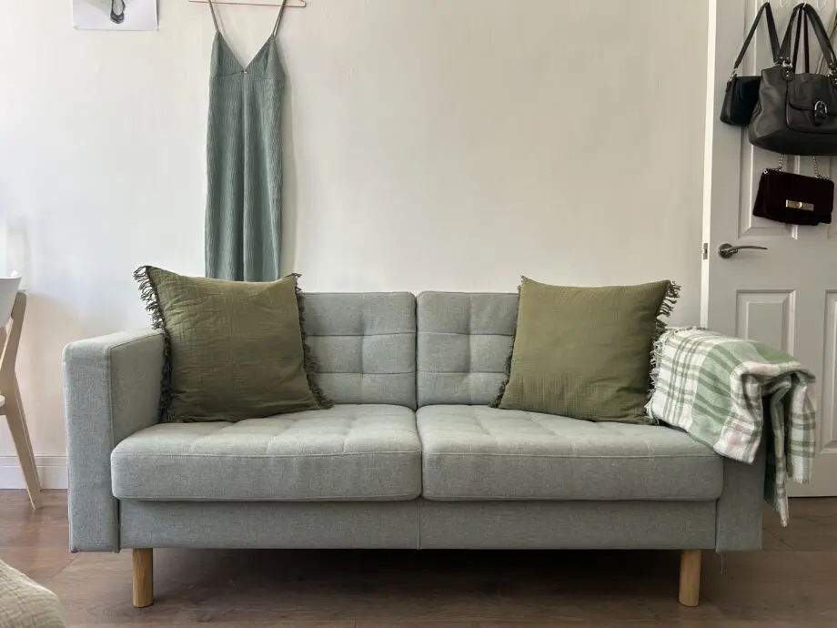 IKEA light green Landskrona 2-seater sofa