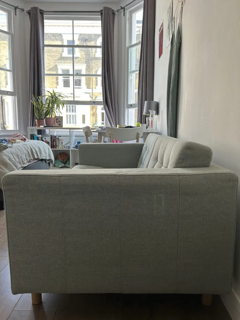 IKEA light green Landskrona 2-seater sofa