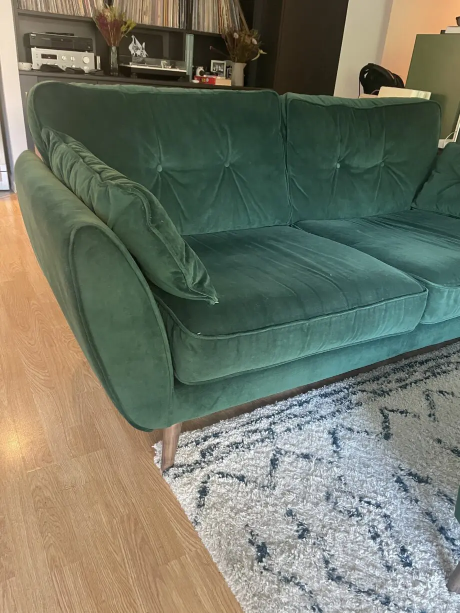DFS FRENCH CONNECTION Zinc 3 seater sofa & foot stall