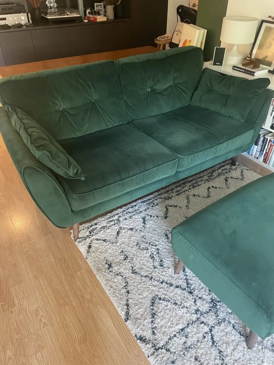 DFS FRENCH CONNECTION Zinc 3 seater sofa & foot stall