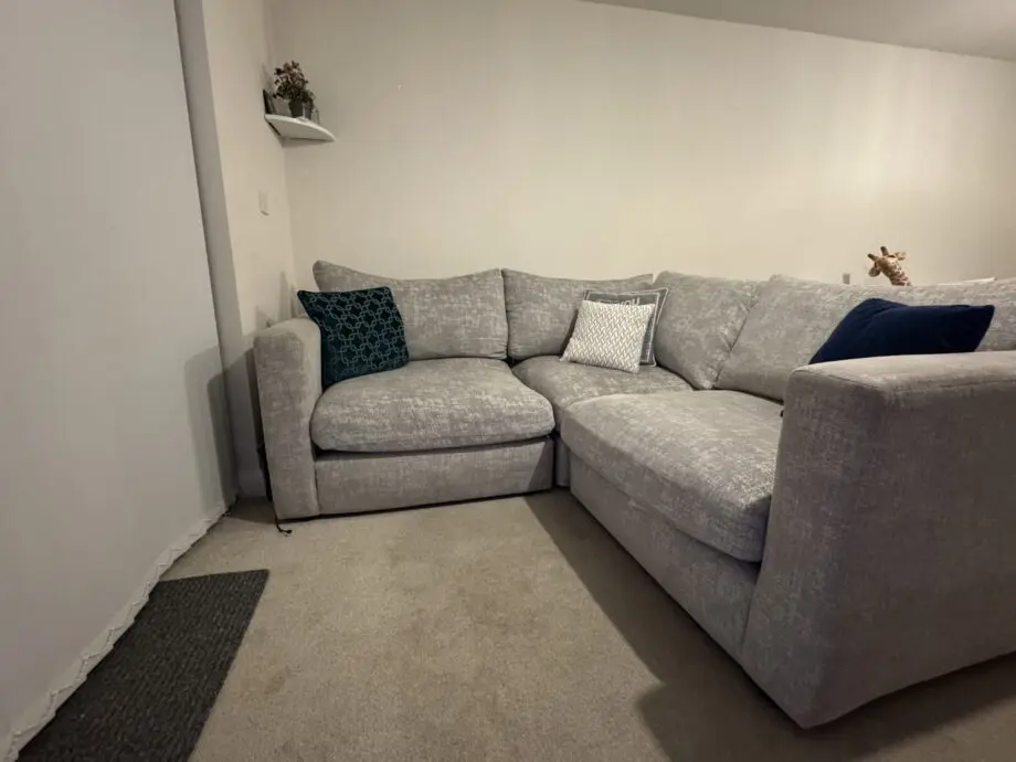Malvern Modular 3 Seat Corner Sofa | Silver Fabric