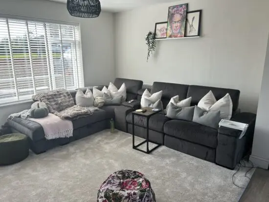 Dfs hike plush velvet storage corner sofa
