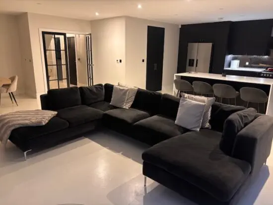 Used - charcoal grey (dark) u shaped sofa