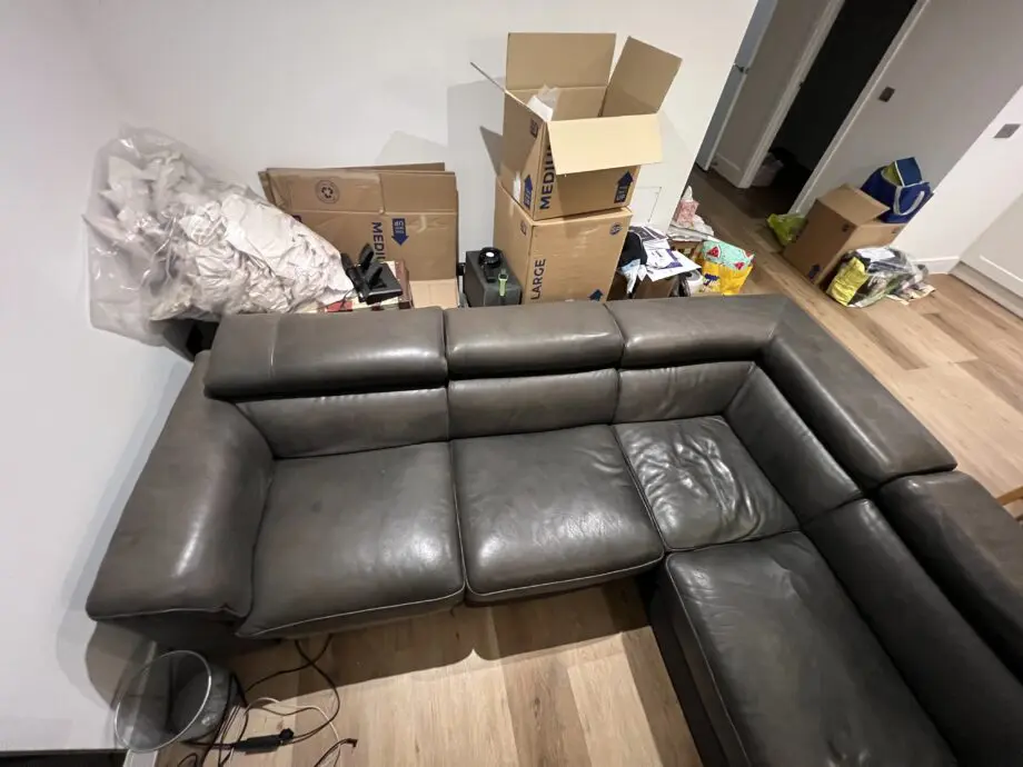 U Shape brown sofa