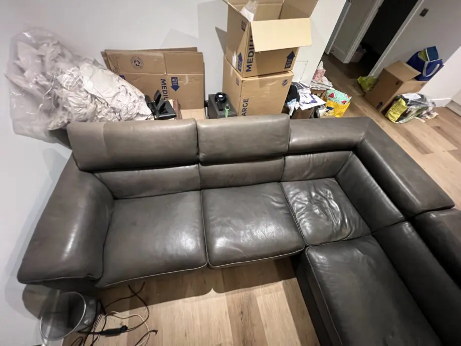 U Shape brown sofa
