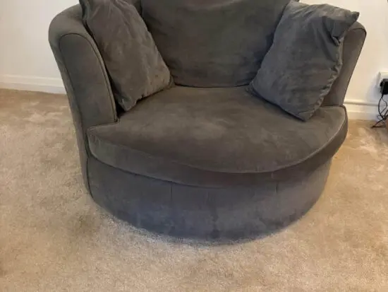 Furniture village swivel chair (charcoal)