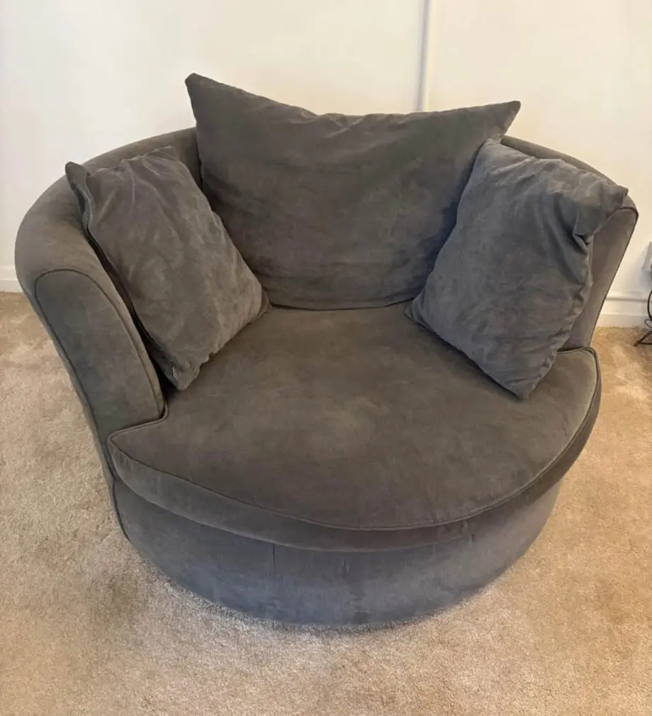 Furniture village swivel chair (charcoal)
