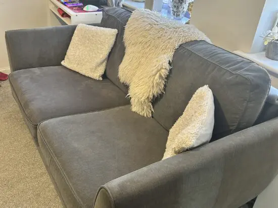 DFS Aurora 2 seater grey sofa