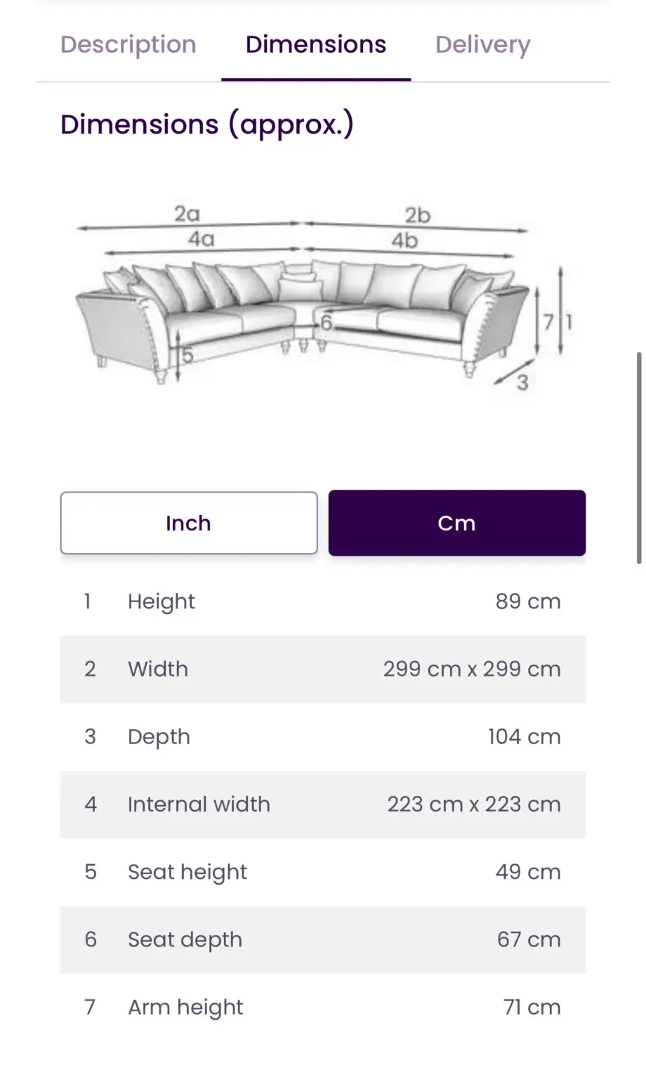 DFS Lawrie Pillow Back 3 Corner 3 Sofa