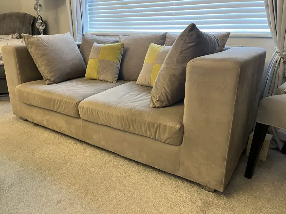 2 seater sofa with cushions
