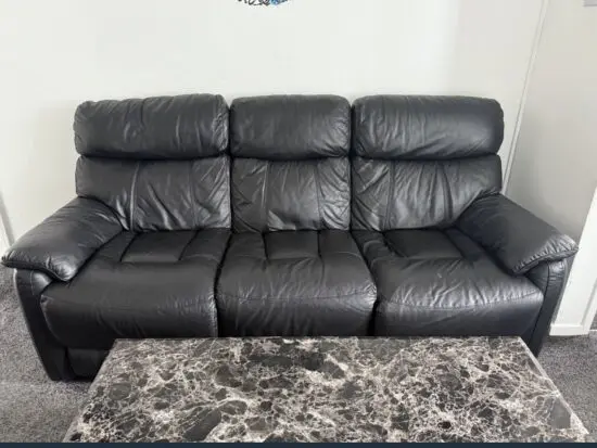 DFS Black Pryme 3 Seater Manual Recliner