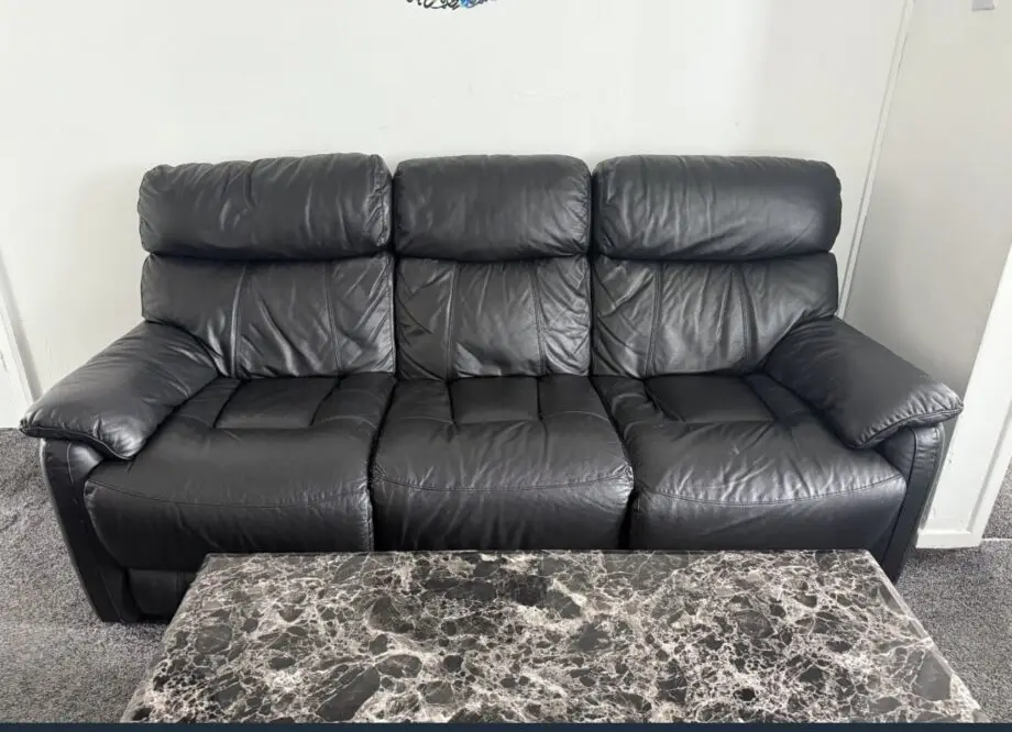 DFS Black Pryme 3 Seater Manual Recliner