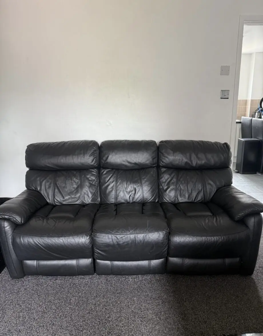 DFS Black Pryme 3 Seater Manual Recliner