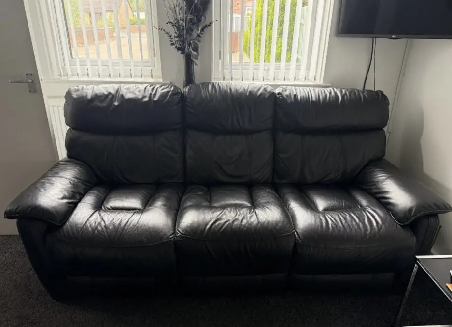 DFS Black Pryme 3 Seater Manual Recliner