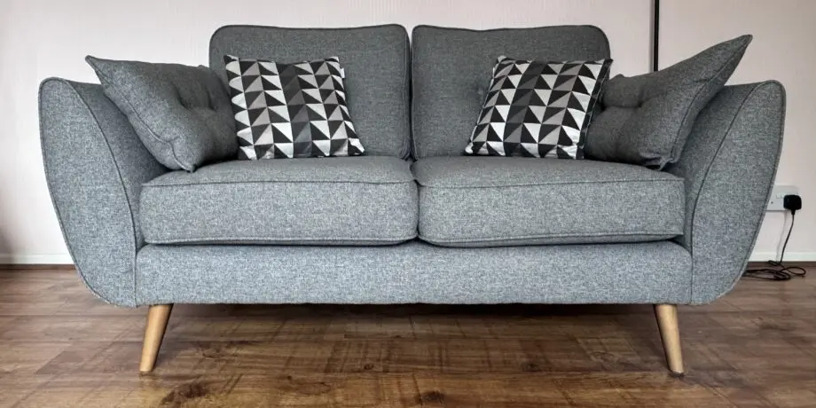 Grey DFS French Connection 2 seater sofa x 2