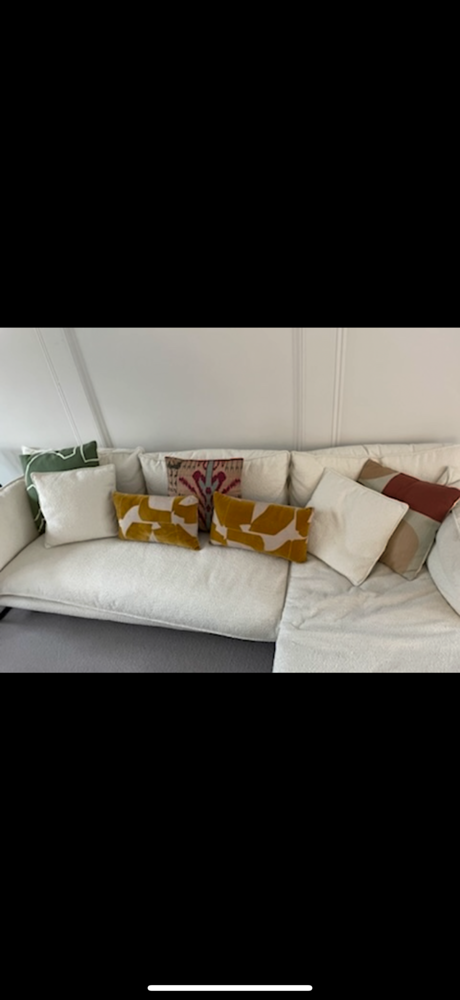 Made, Malini White Boucle Sofa