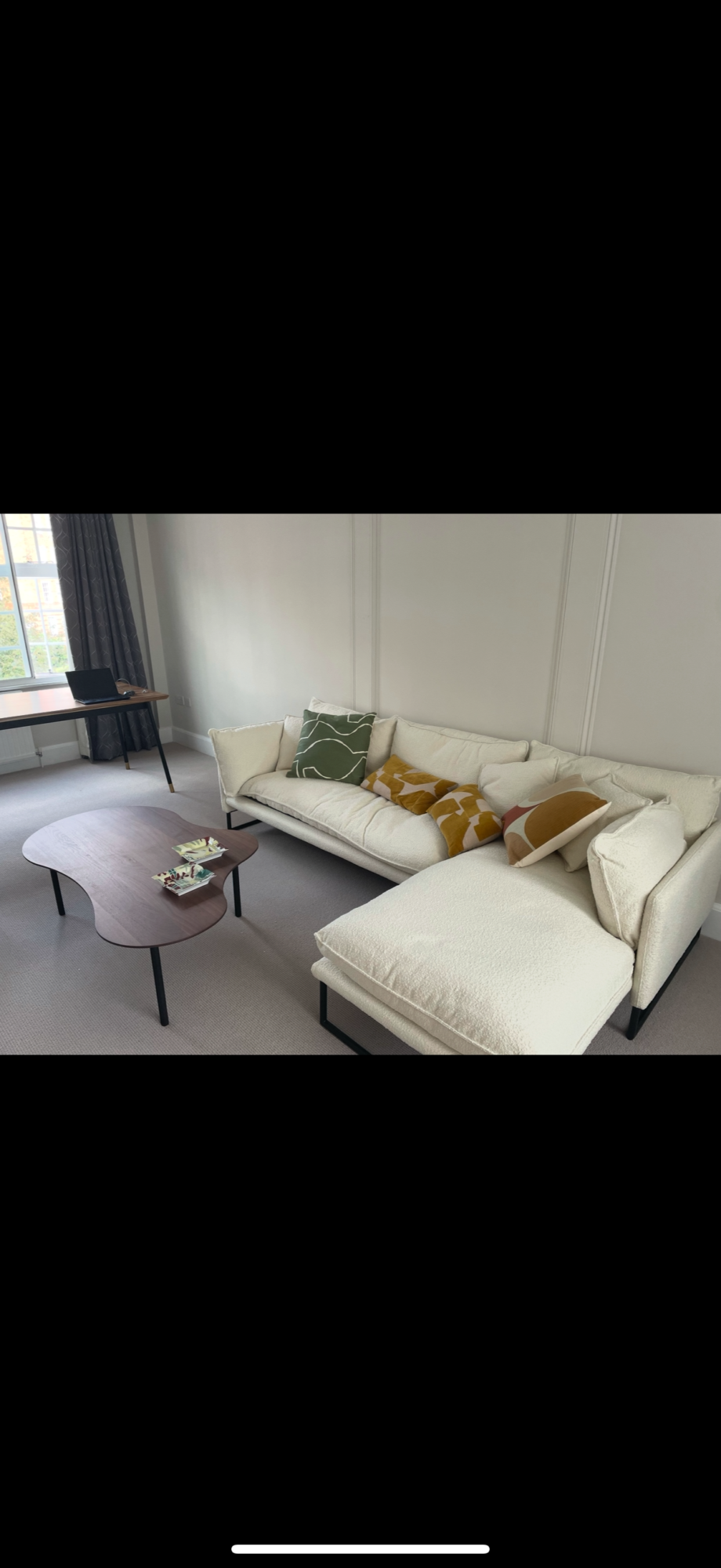 Made, Malini White Boucle Sofa