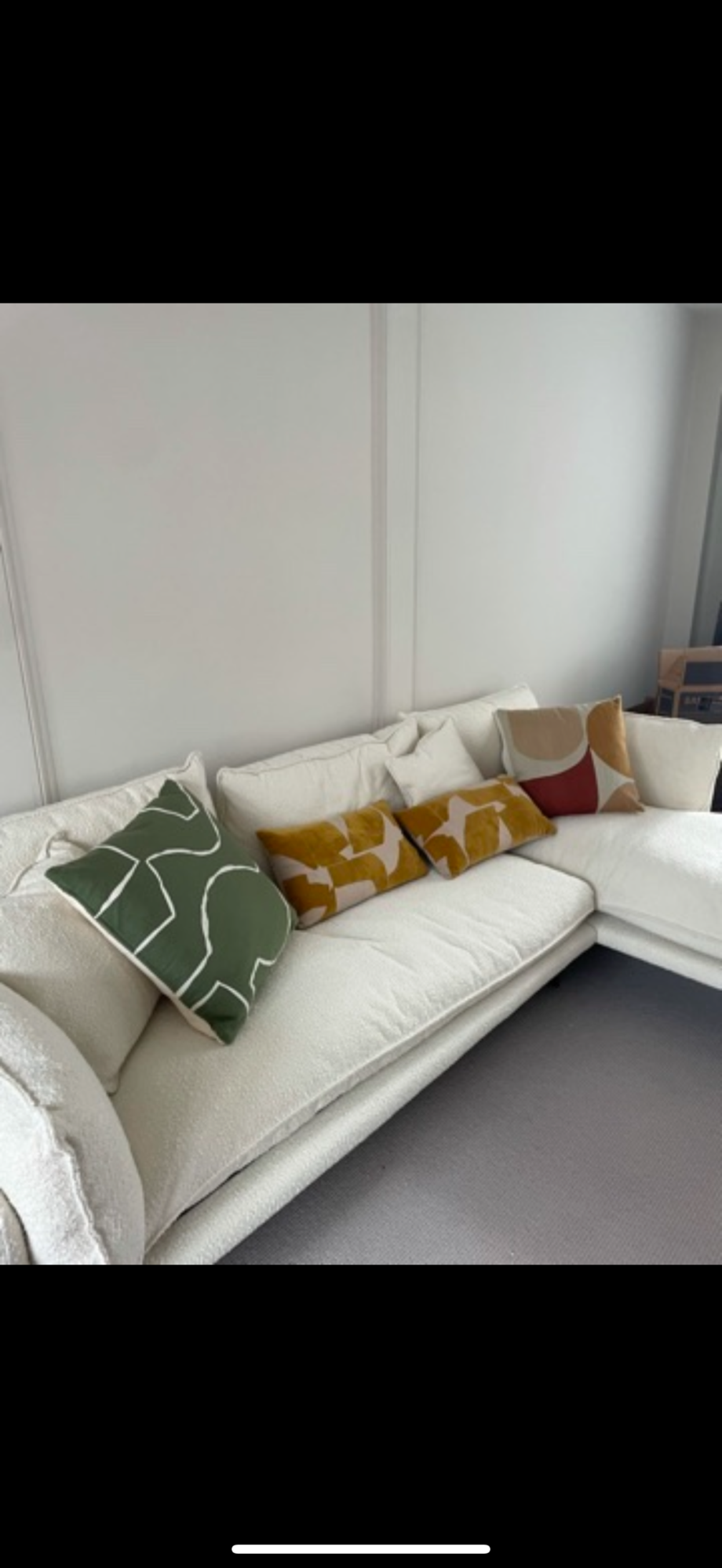 Made, Malini White Boucle Sofa